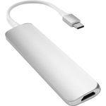 Docking station Satechi TYPE-C Slim Multimedia Adapter V2, Silver fotografia produsului View 2 S