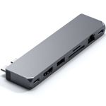 Docking Satechi Pro Hub MaxM11xUSB4,1x HDMI 4K 60Hz,1xUSB-A30,1x micro/SD,1xEthernet,1xUSB-C,1xAudio, Gri spatial fotografia produsului View 2 S