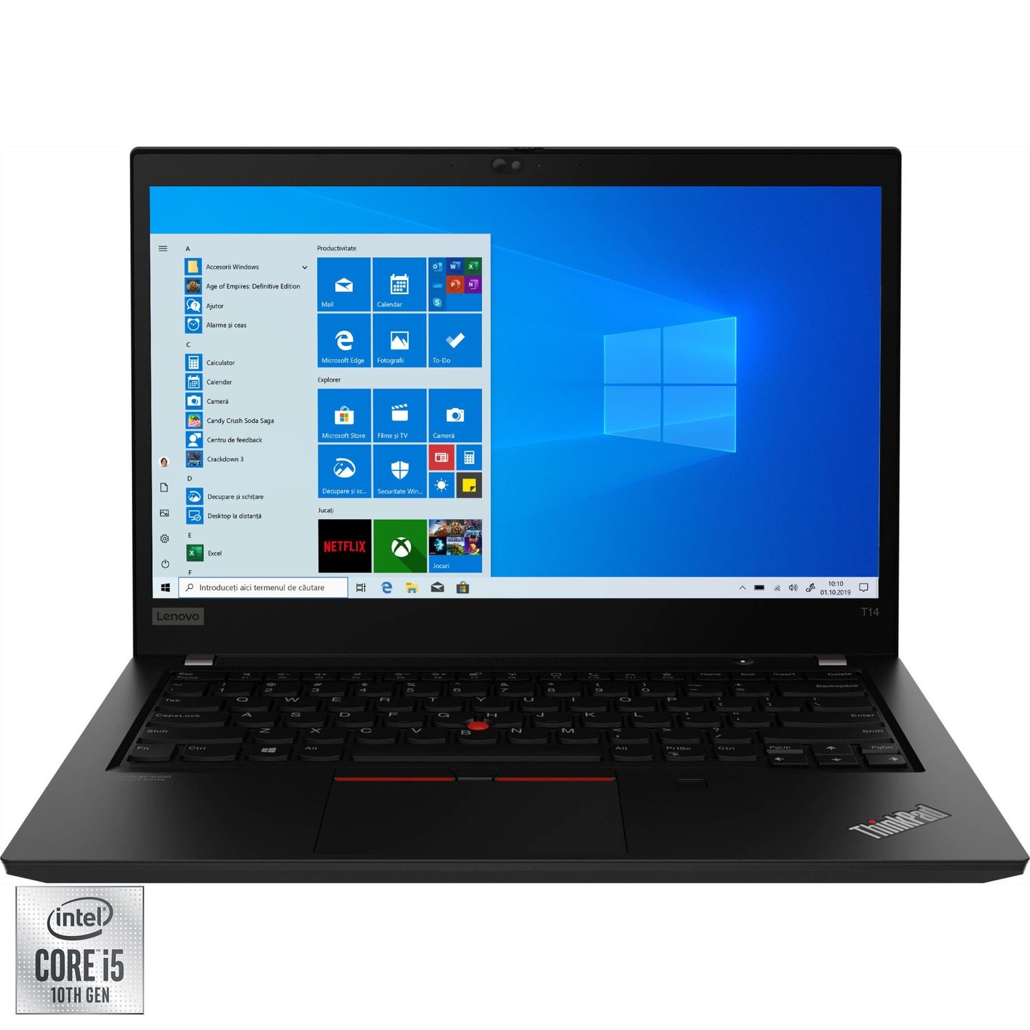Lenovo Laptop ultraportabil Lenovo ThinkPad T14 Gen 1 , 14", Full HD elefant.ro