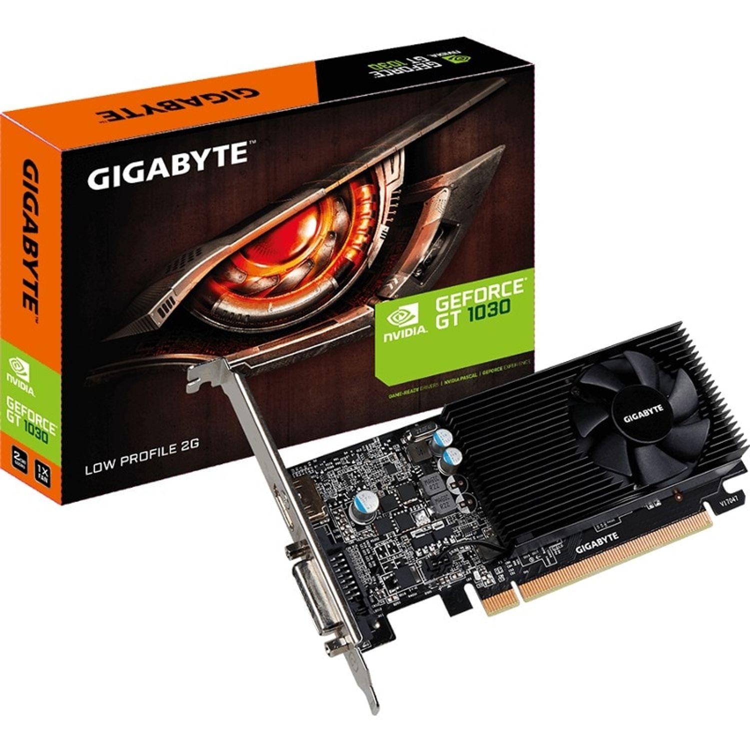 Placa video Gigabyte GeForce GT 1030, 2GB GDDR5, 64-bit fotografia produsului View 2 L