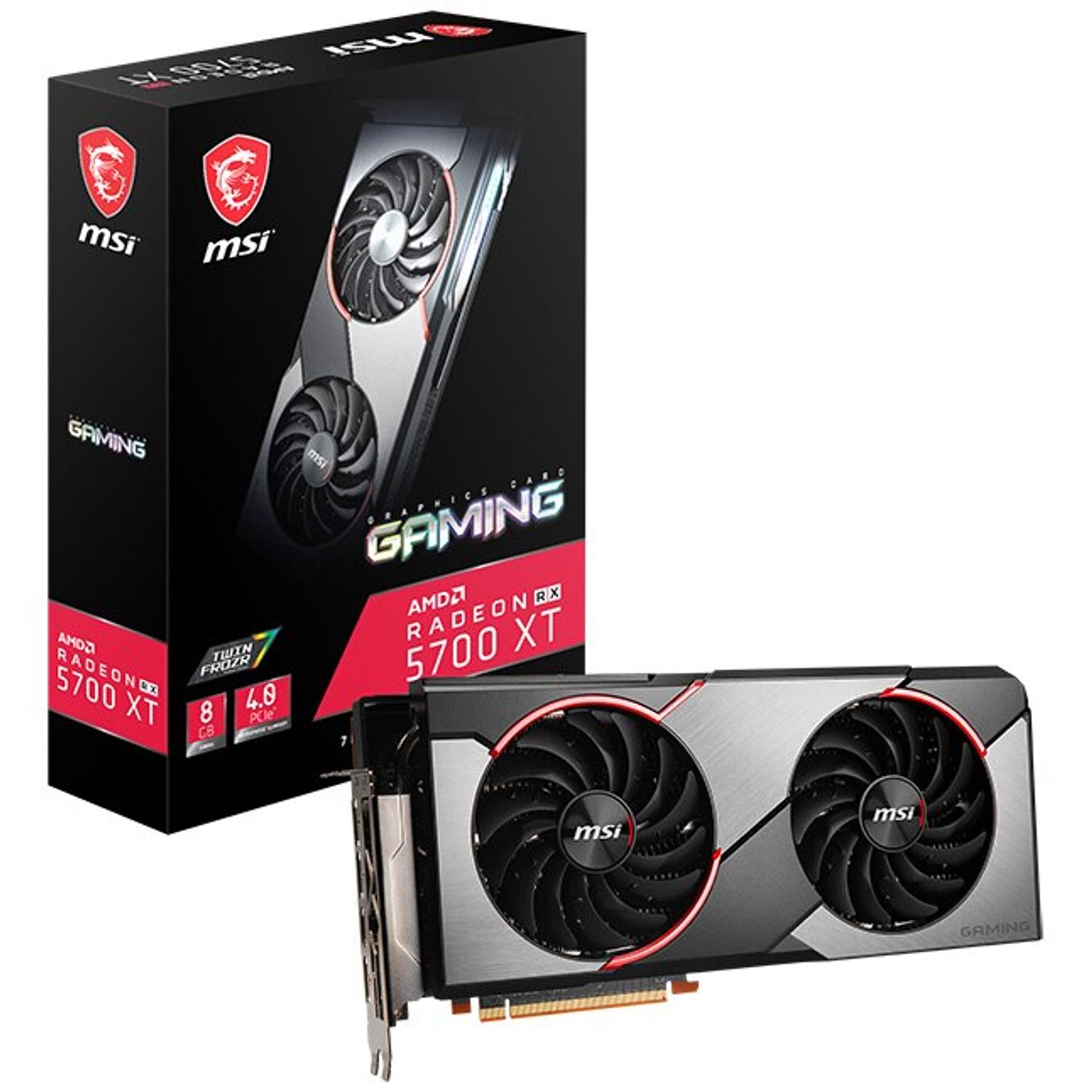 Placa video MSI Radeon RX 5700 XT Gaming, 8GB GDDR6, 256-bit fotografia produsului View 5 L