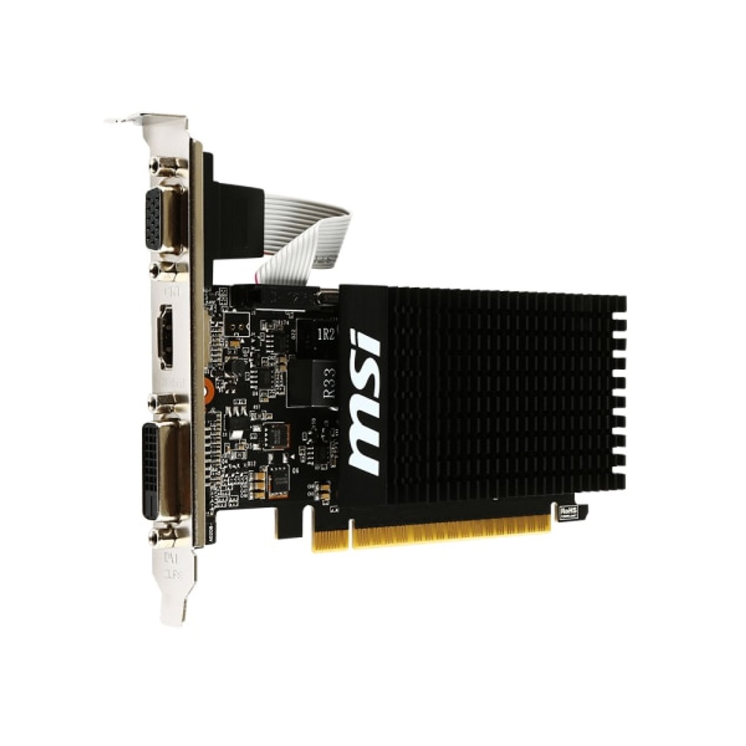 Placa video MSI GeForce GT 710, 1GB DDR3, 64-bit fotografia produsului View 3 L