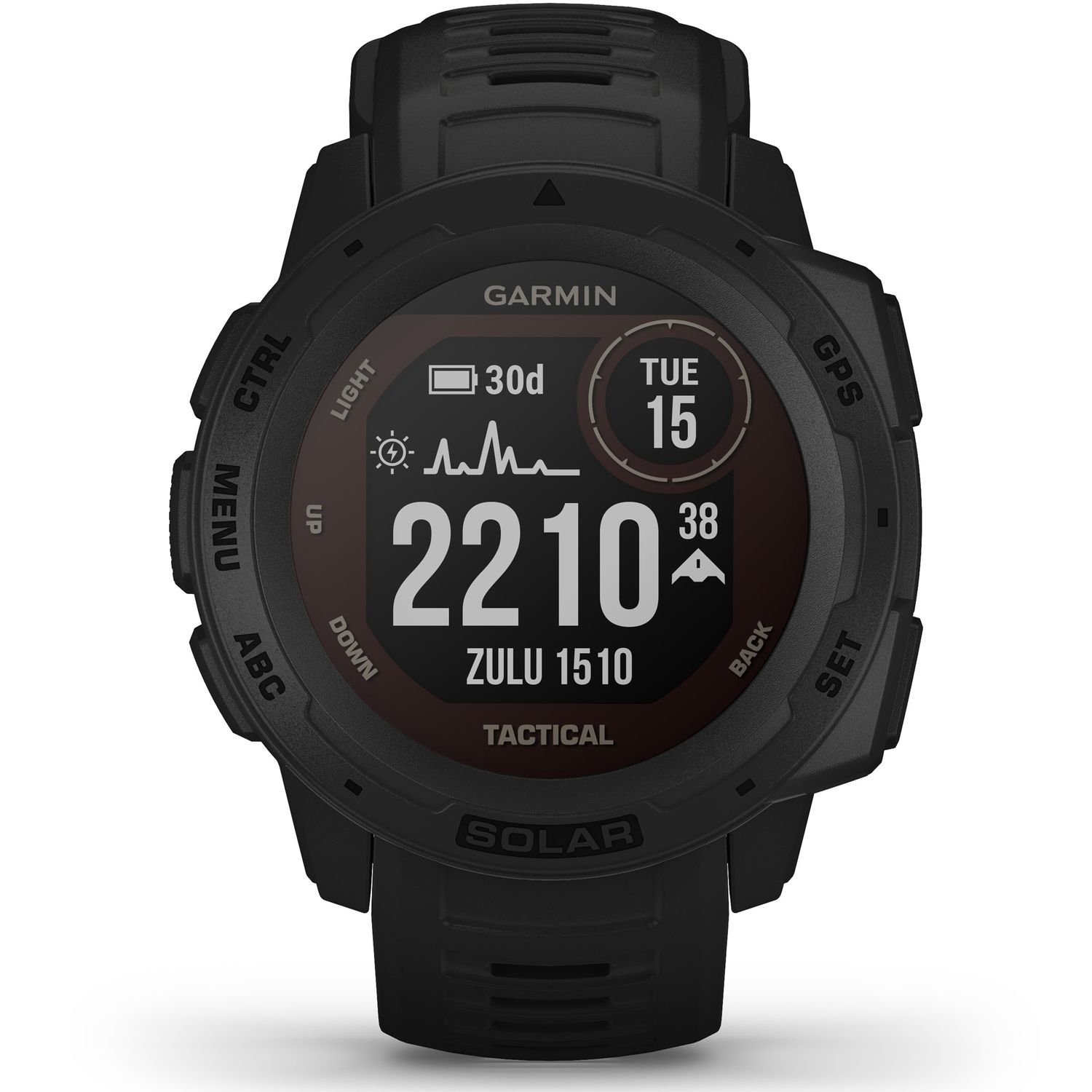 Smartwatch Garmin Instinct Solar, Tactical Edition, GPS, Black fotografia produsului View 2 L