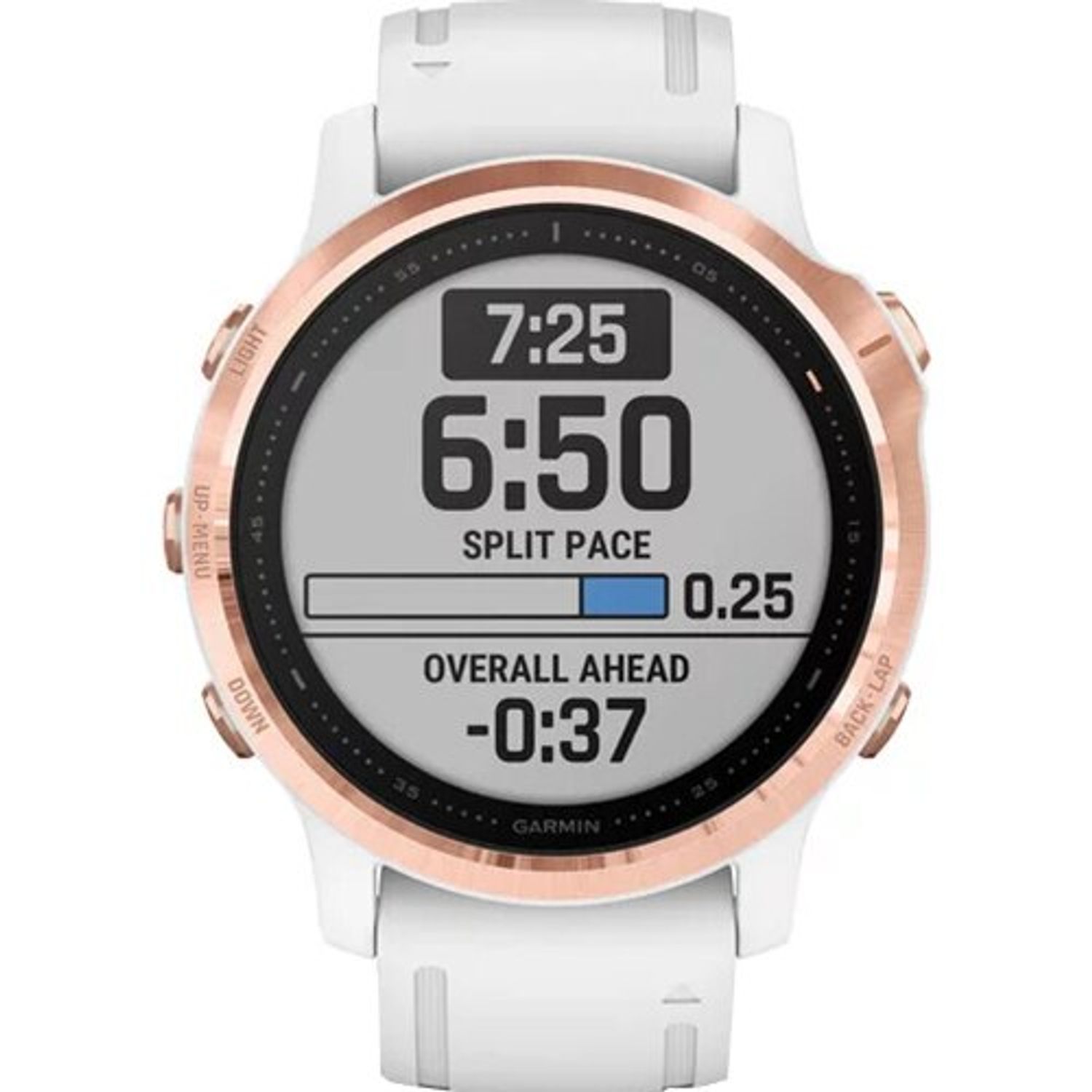 Smartwatch Garmin Fenix 6S Pro, 42 mm, Rose/Gold, White fotografia produsului View 2 L