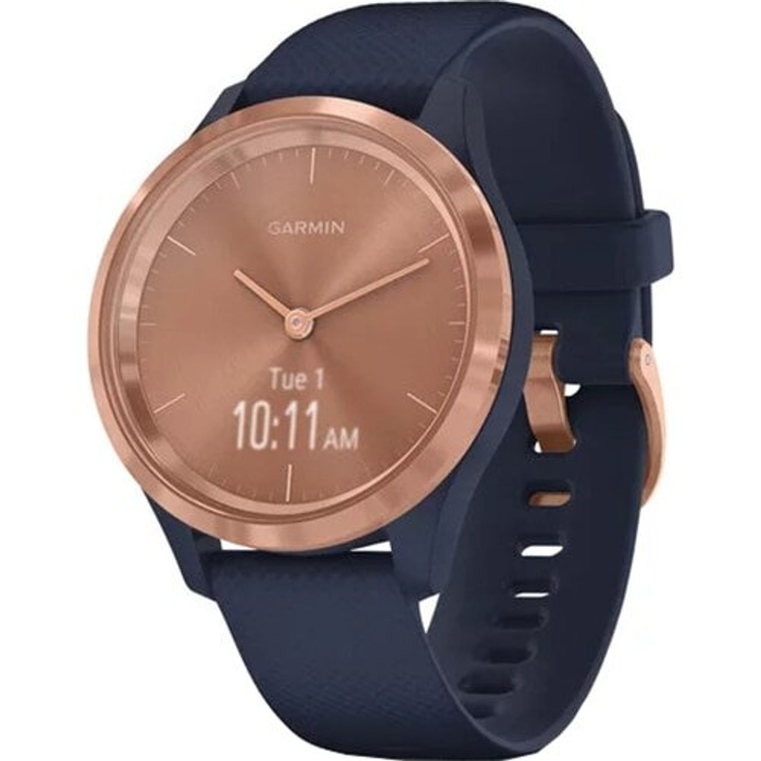 Smartwatch Garmin Vivomove 3S, Auriu, Blue fotografia produsului
