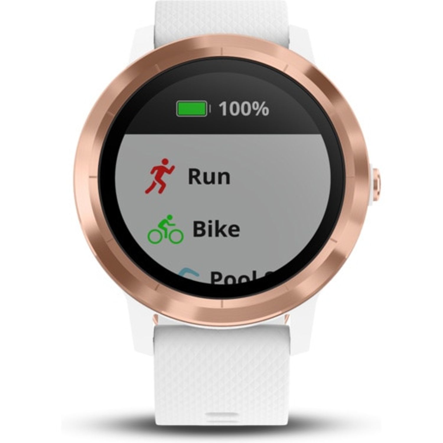 Smartwatch Garmin Vivoactive 3, HR, GPS, Rose, Silicone White fotografia produsului View 7 L