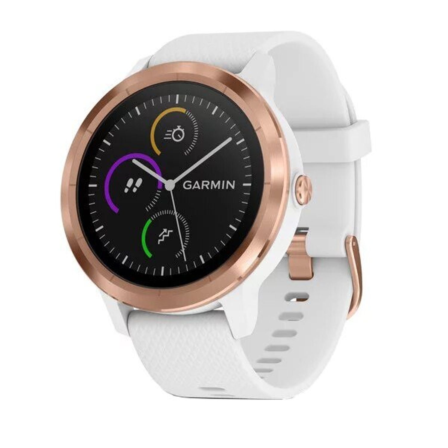Smartwatch Garmin Vivoactive 3, HR, GPS, Rose, Silicone White fotografia produsului