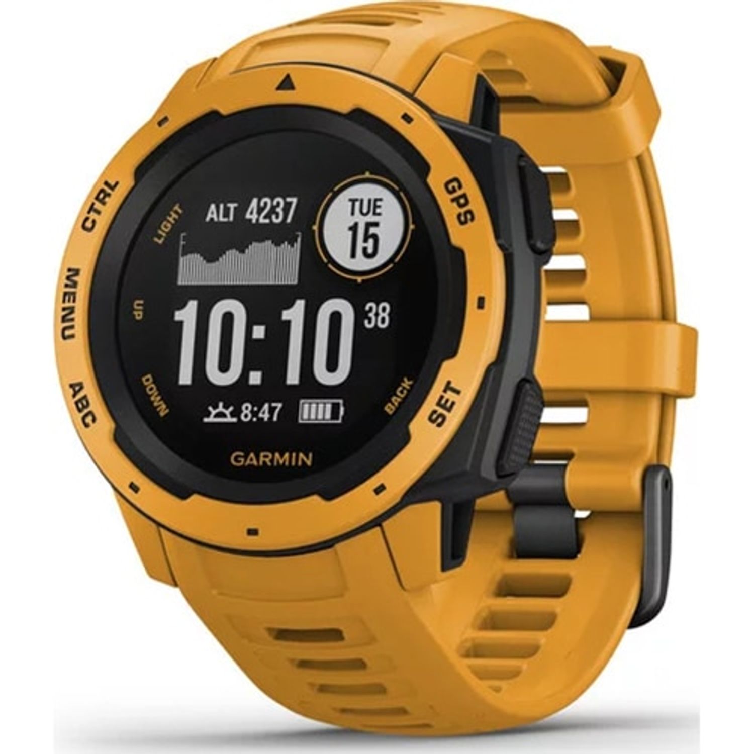 Smartwatch Garmin Instinct, GPS, Galben fotografia produsului View 3 L