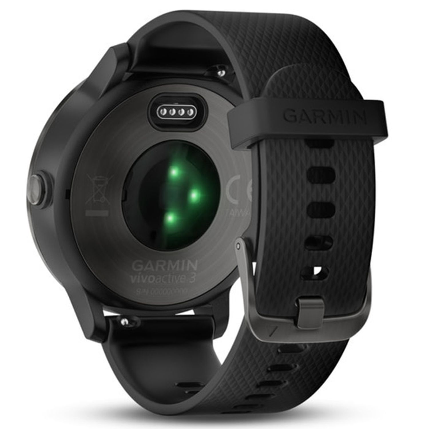 Smartwatch Garmin Vivoactive 3, HR, GPS, Slate, Silicone Black fotografia produsului View 6 L