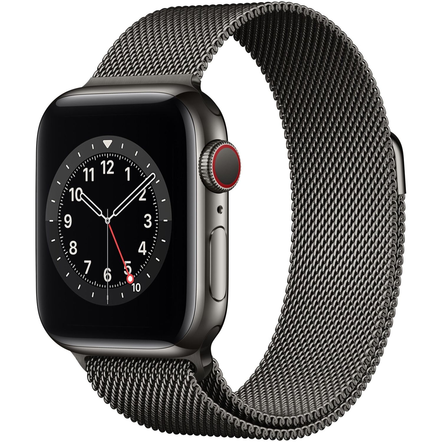 Apple Watch 6, GPS, Cellular, Carcasa Graphite Stainless Steel 40mm, Graphite Milanese Loop fotografia produsului