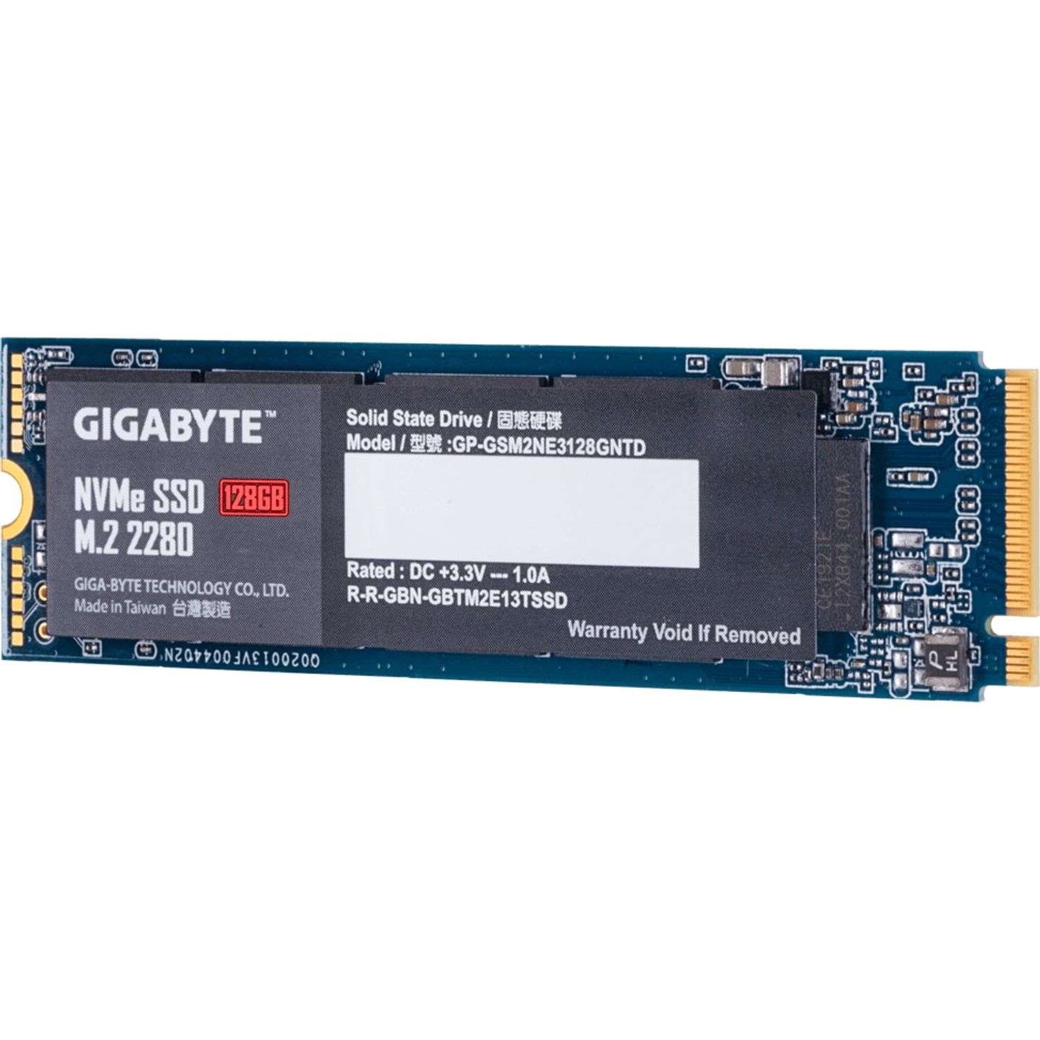 Solid-State Drive (SSD) Gigabyte NVMe, 128GB, M2 fotografia produsului View 3 L