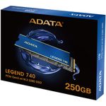 Solid-State Drive (SSD) ADATA Legend 740, 250GB, NVMe, M2 fotografia produsului View 7 S