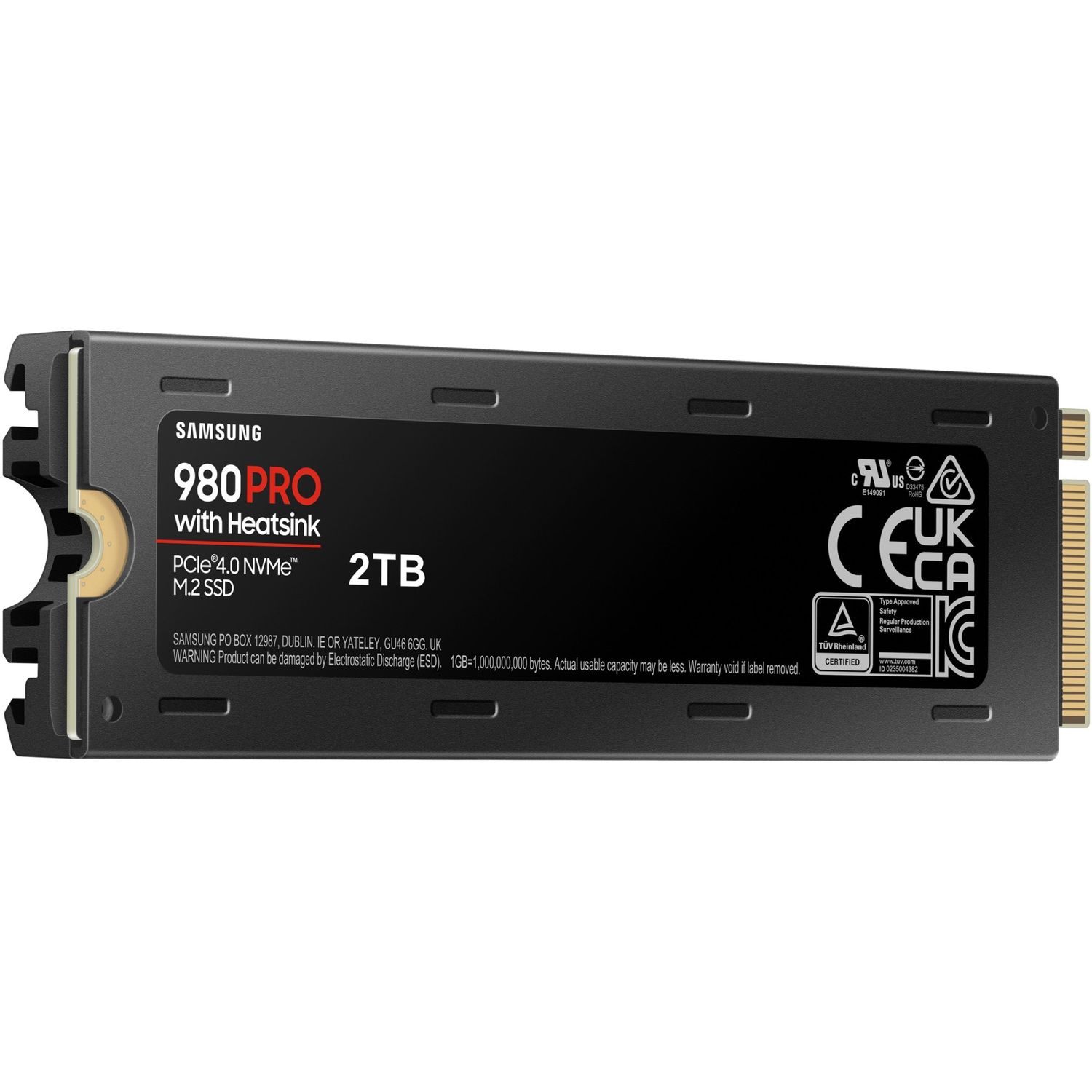 Solid-State Drive (SSD) Samsung 980 Pro Heatsink Gen4, 2TB, NVMe, M2 fotografia produsului View 3 L