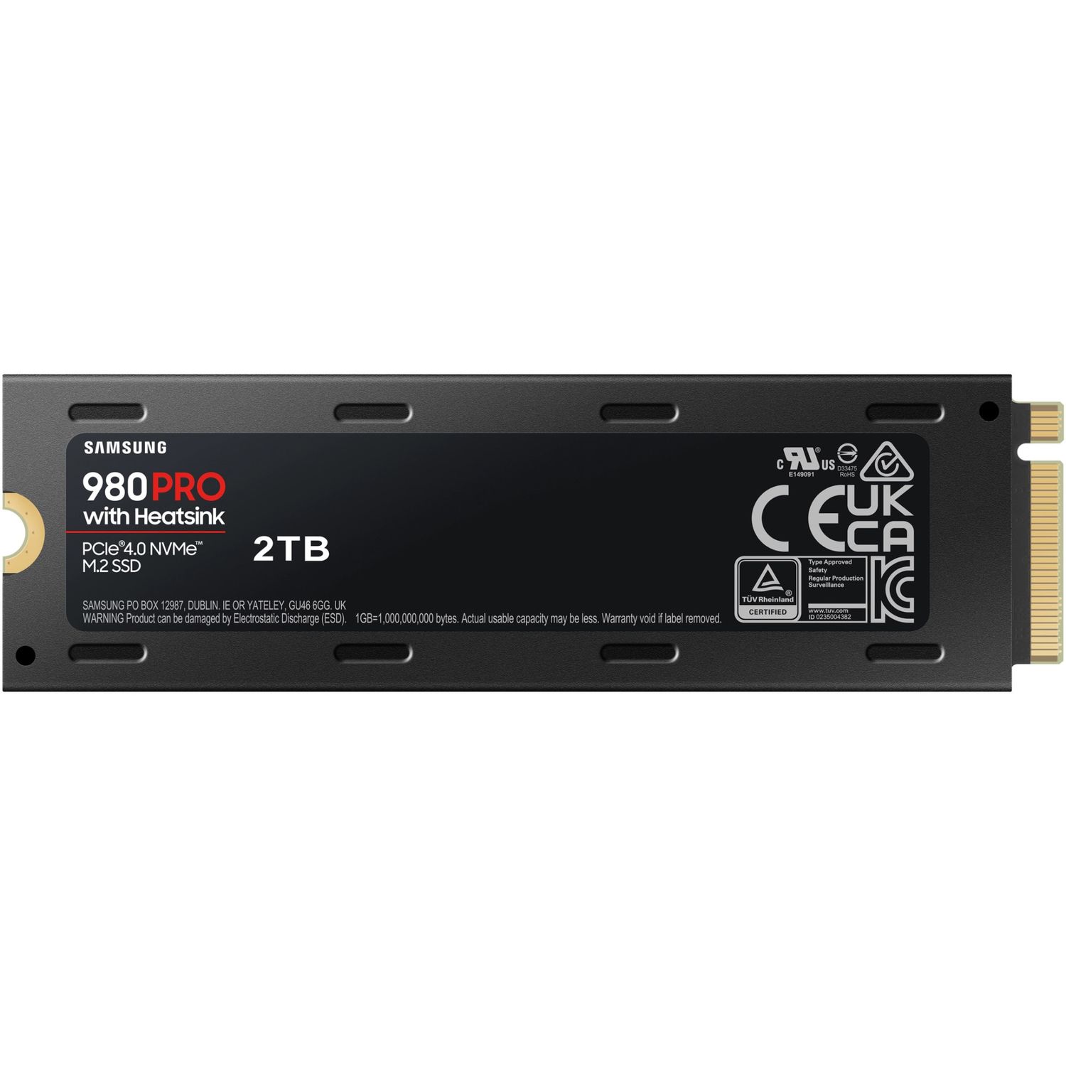 Solid-State Drive (SSD) Samsung 980 Pro Heatsink Gen4, 2TB, NVMe, M2 fotografia produsului View 4 L