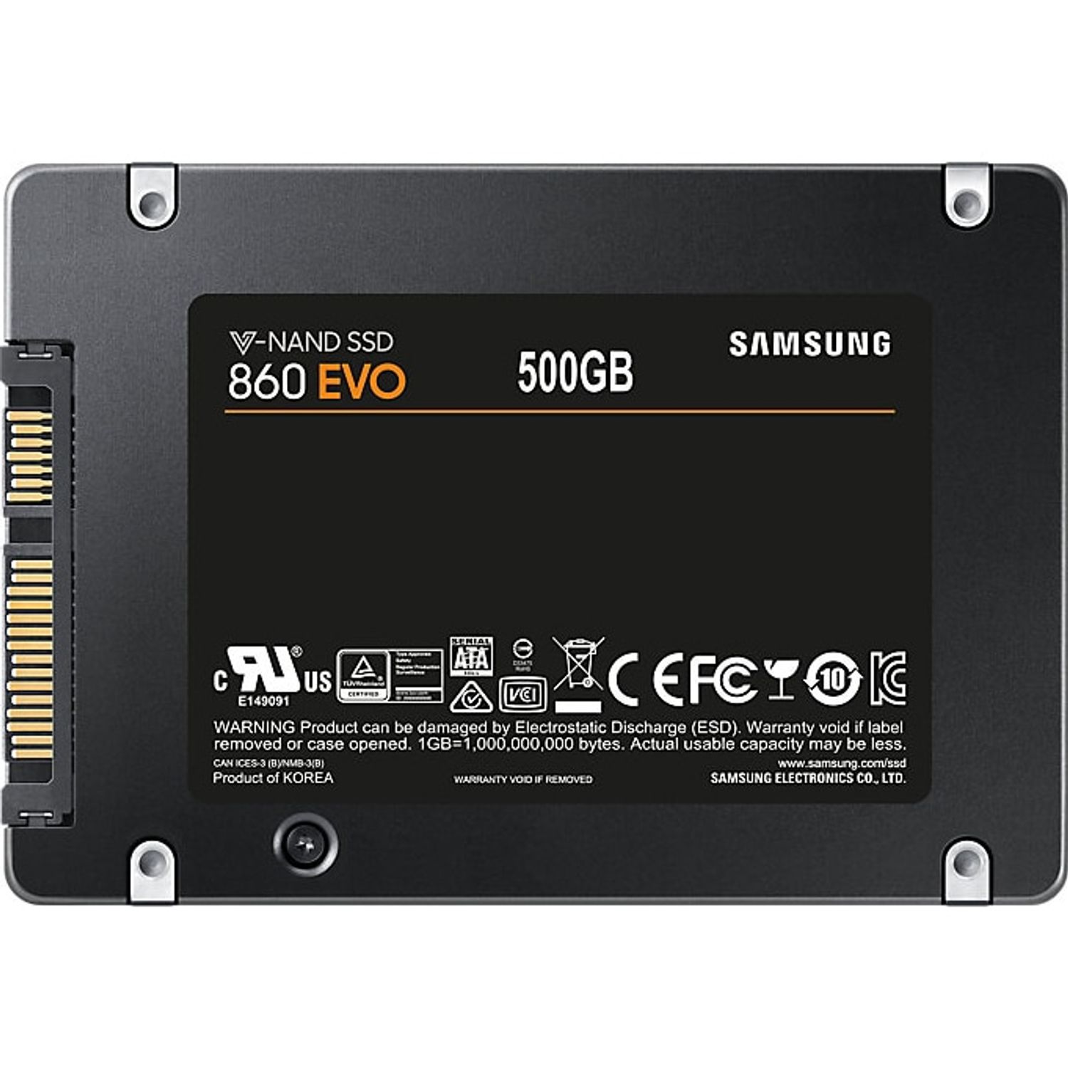Solid-State Drive (SSD) Samsung 860 Evo, 500GB, 25", SATA III fotografia produsului View 4 L