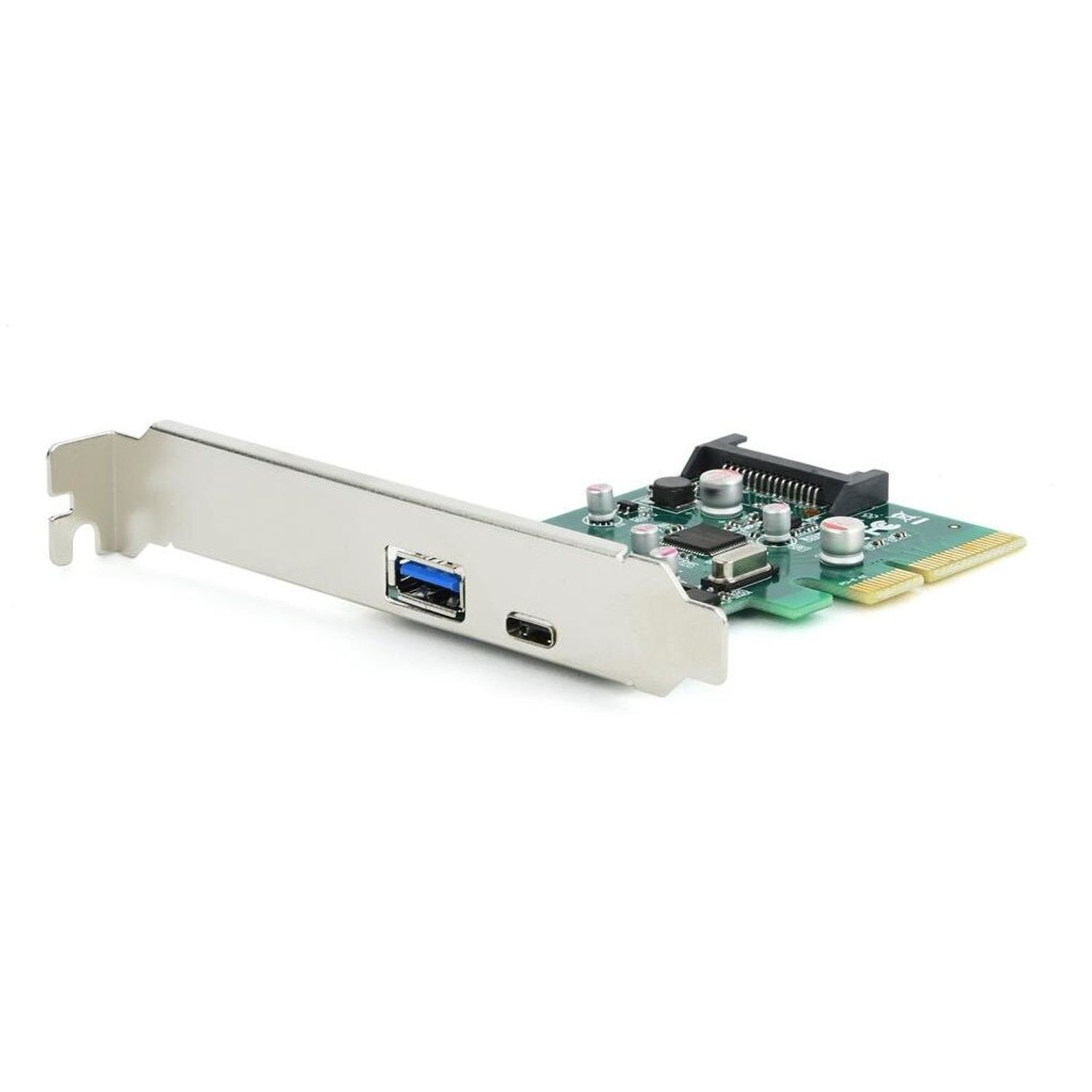 USB 31 Gembird  (USB-A+USB-C), PCI-E host adapter,PEX-U31-01 fotografia produsului