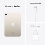 Apple iPad mini 6 (2021), 64GB, Wi-Fi, Starlight fotografia produsului View 6 S