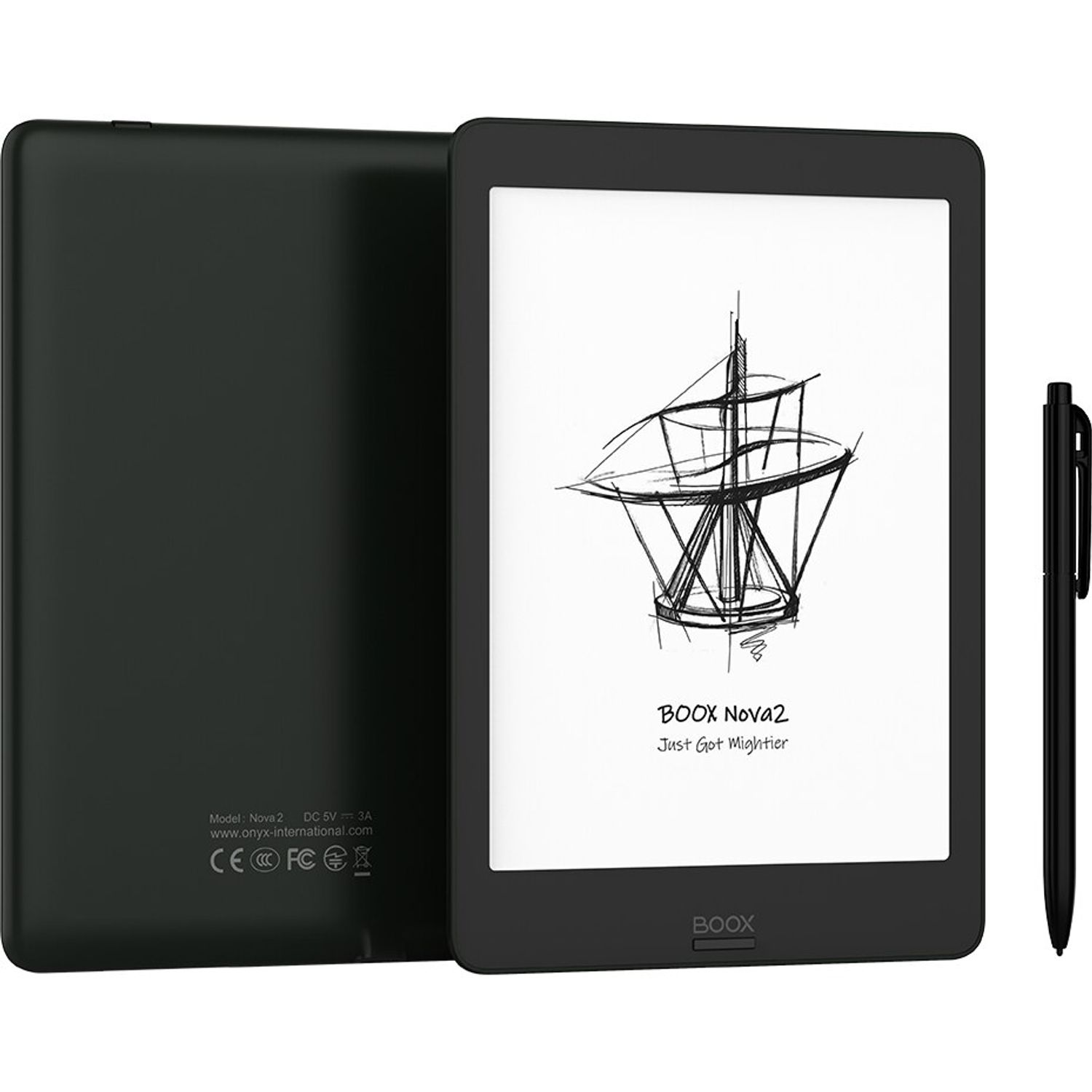 Tableta E-Ink Onyx Boox Nova 2, 78", 300 ppi E-ink Carta Plus, 32GB, Android 9, Negru fotografia produsului View 3 L