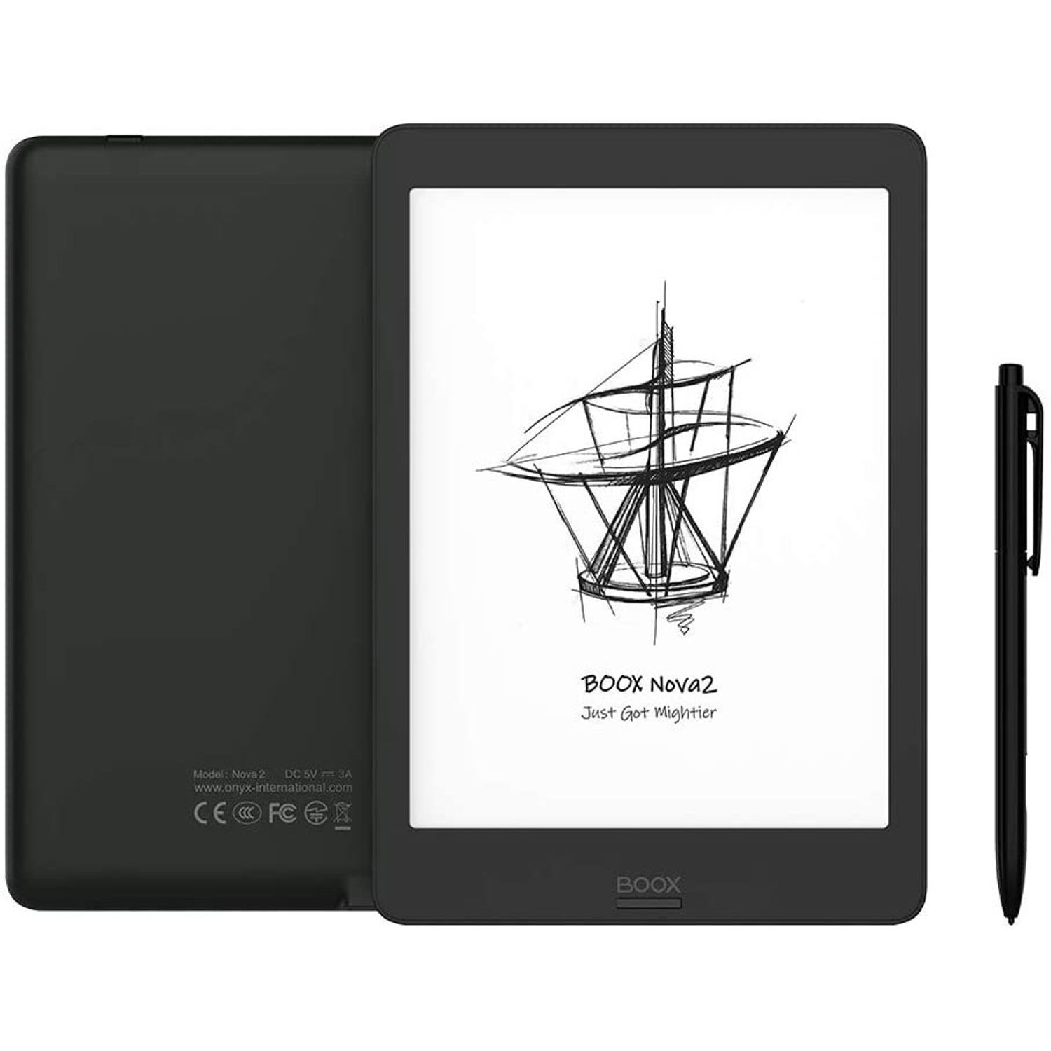 Tableta E-Ink Onyx Boox Nova 2, 78", 300 ppi E-ink Carta Plus, 32GB, Android 9, Negru fotografia produsului View 4 L