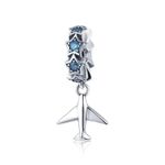 Charm argint Travel Plane fotografia produsului