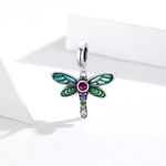 Charm argint Shiny Dragonfly fotografia produsului View 3 S