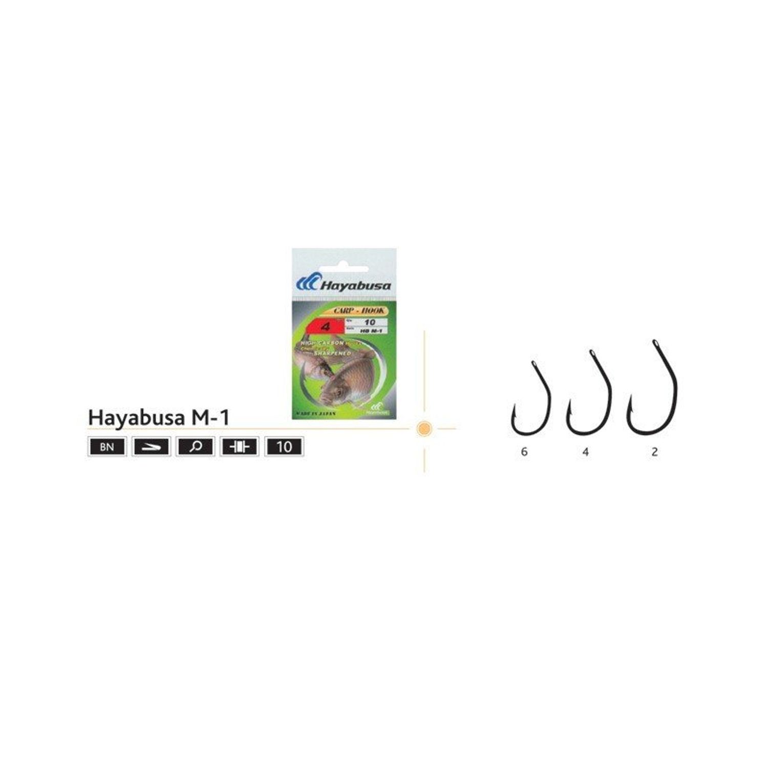 Ace/carlige pescuit crap Hayabusa M-1, 10 buc/set, 4 fotografia produsului View 3 L
