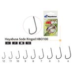 Carlige/ace pescuit Hayabusa Sode Ringed HBO100, 10 buc/set, 9 fotografia produsului View 2 S