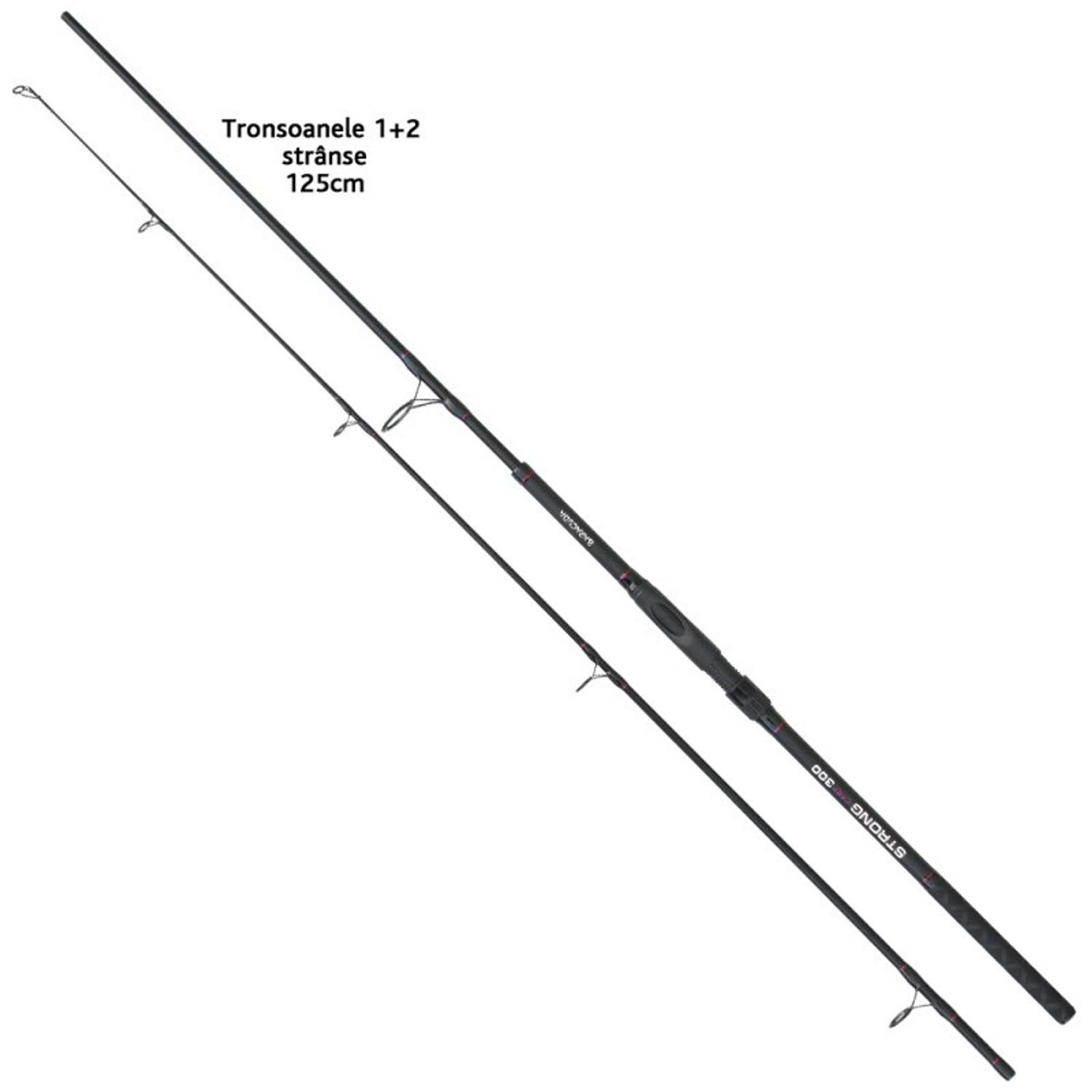 Lanseta crap din carbon Baracuda Strong de 3 m, 2 segmente, putere aruncare 3 LBS fotografia produsului View 4 L
