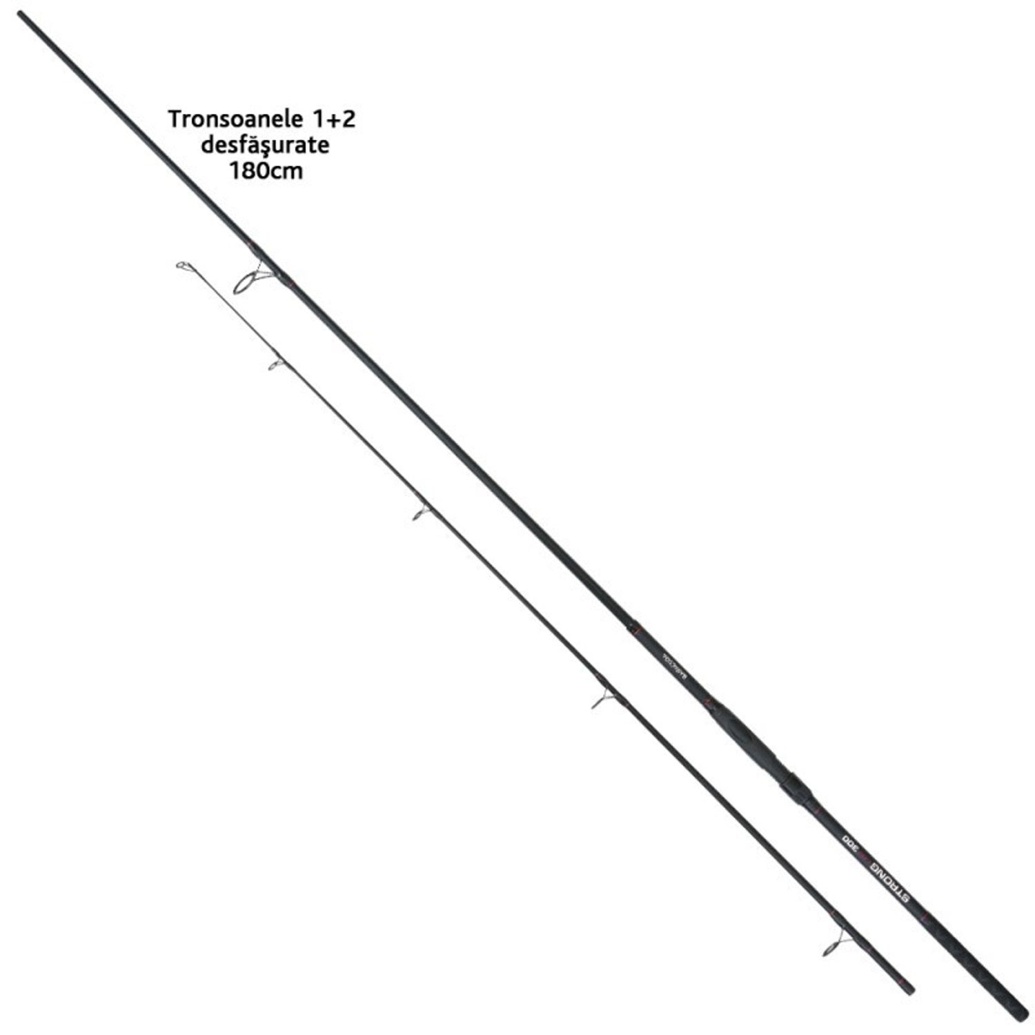 Lanseta crap din carbon Baracuda Strong de 3 m, 2 segmente, putere aruncare 3 LBS fotografia produsului View 2 L