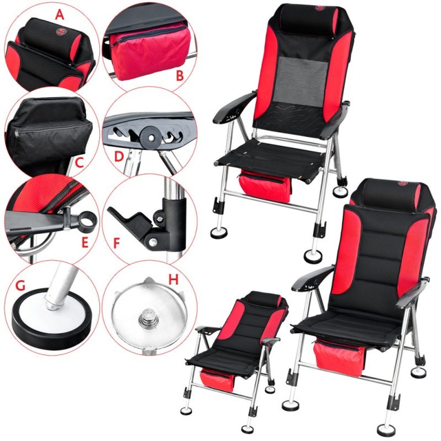 Scaun pentru Pescuit la Crap Baracuda B&R fotografia produsului View 3 L