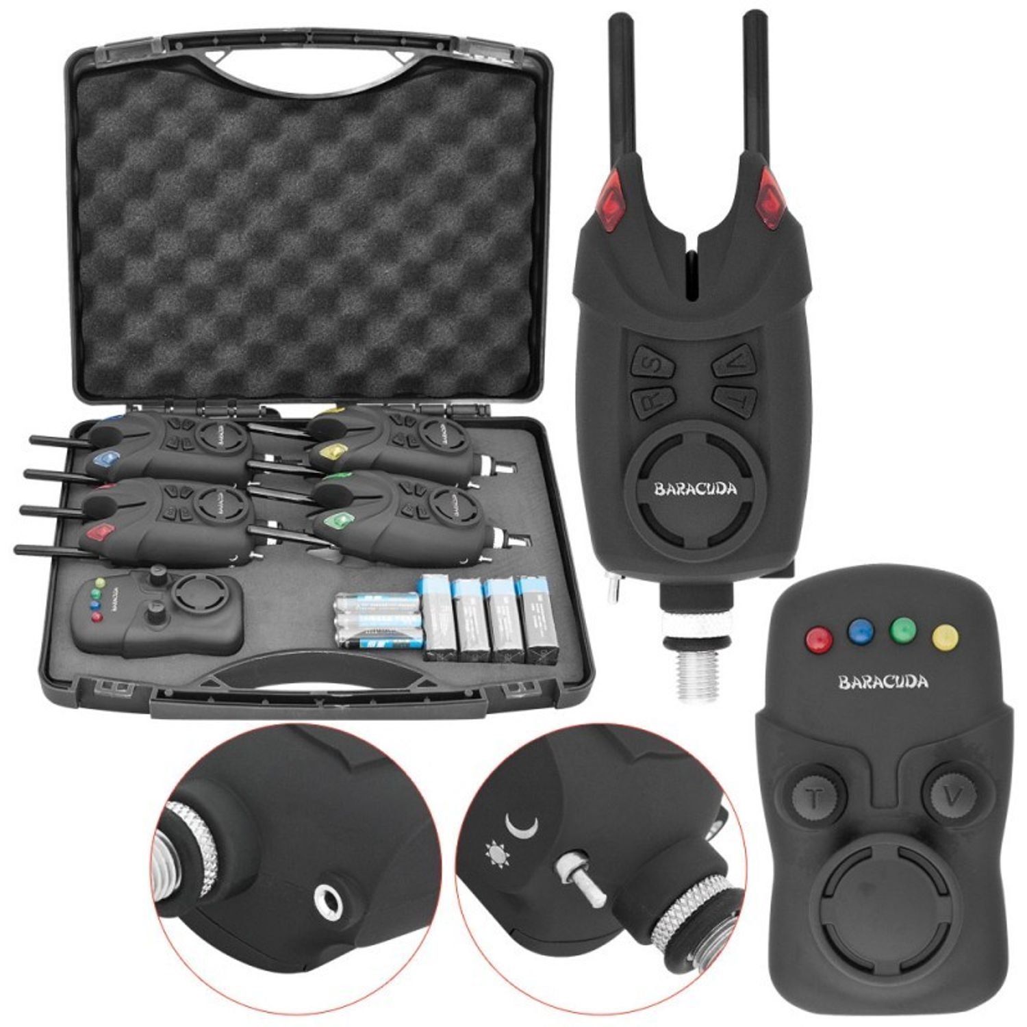 Set Baracuda SG-K2 cu 4 avertizoare wireless si receptor, actiune 150m fotografia produsului View 2 L