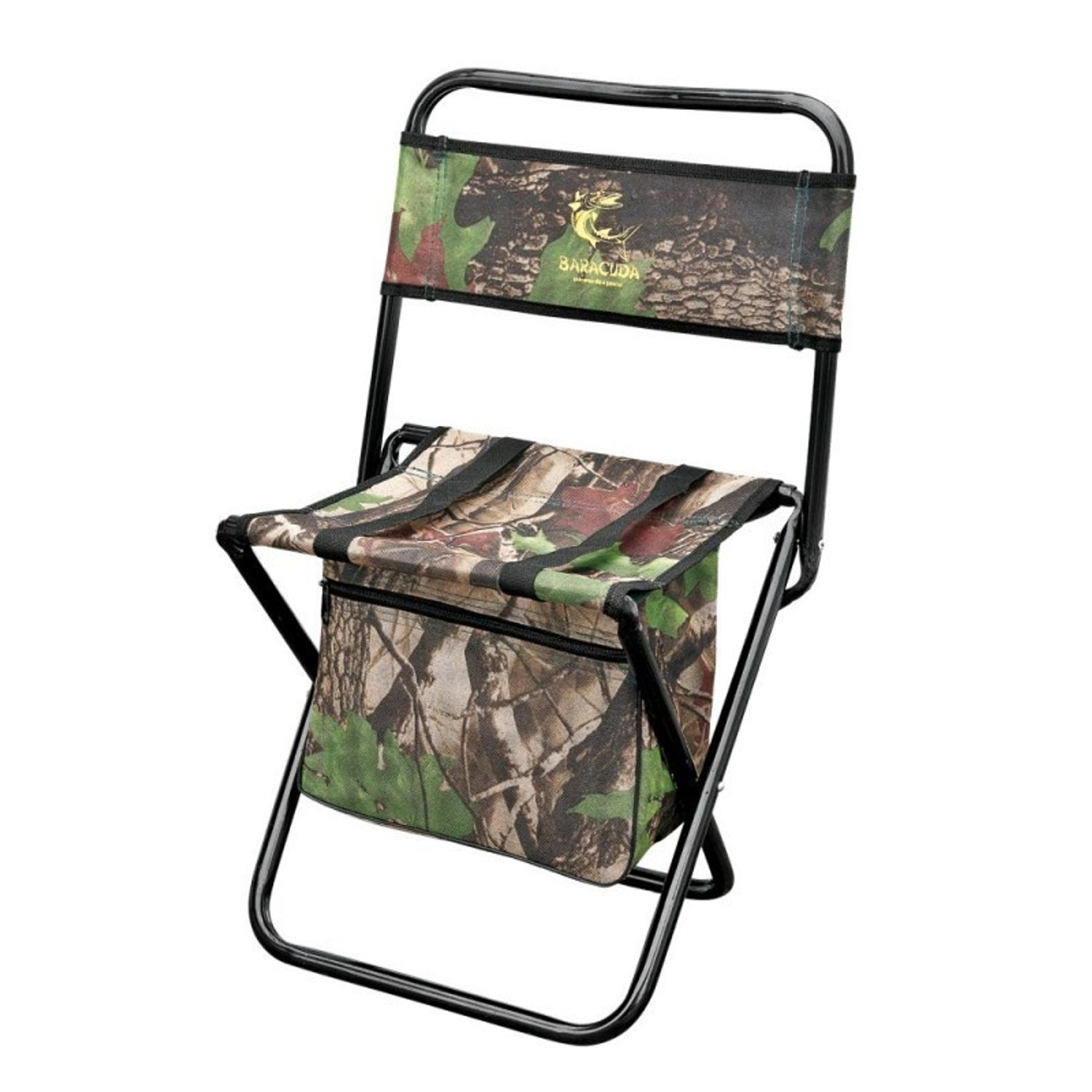 Scaun pescar cu buzunar Baracuda WC323033, camuflaj maro fotografia produsului