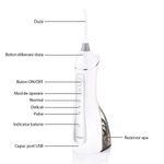 Irigator oral/ dus bucal Vitammy Hydra, profesional, 3 moduri de functionare, rezistent la apa, 2 duze, Alb fotografia produsului View 4 S