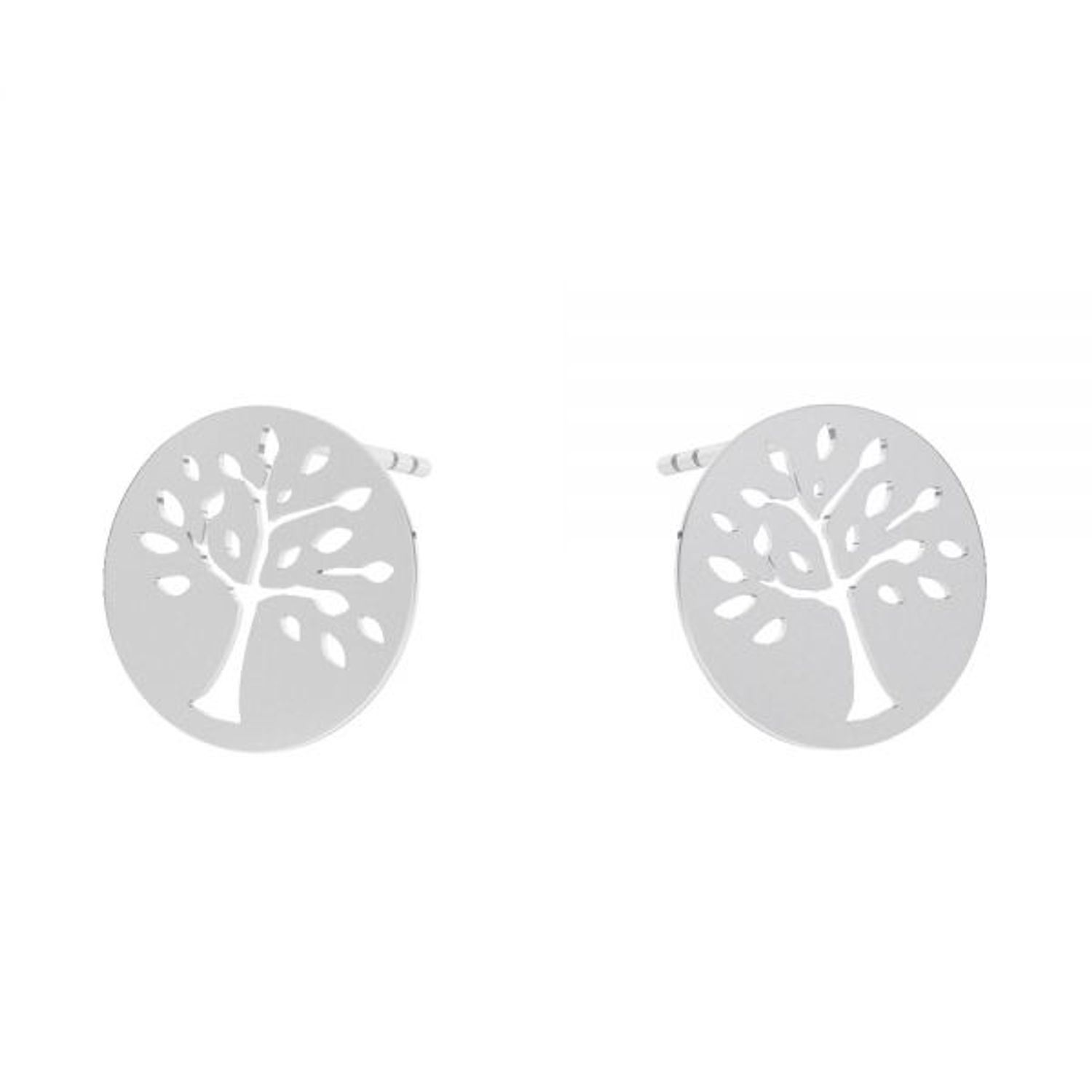 Cercei Argint 925 placat cu rodiu Tree 12mm Surub fotografia produsului