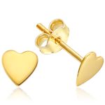 Cercei Aur 585 - 14K Heart 6mm Surub fotografia produsului