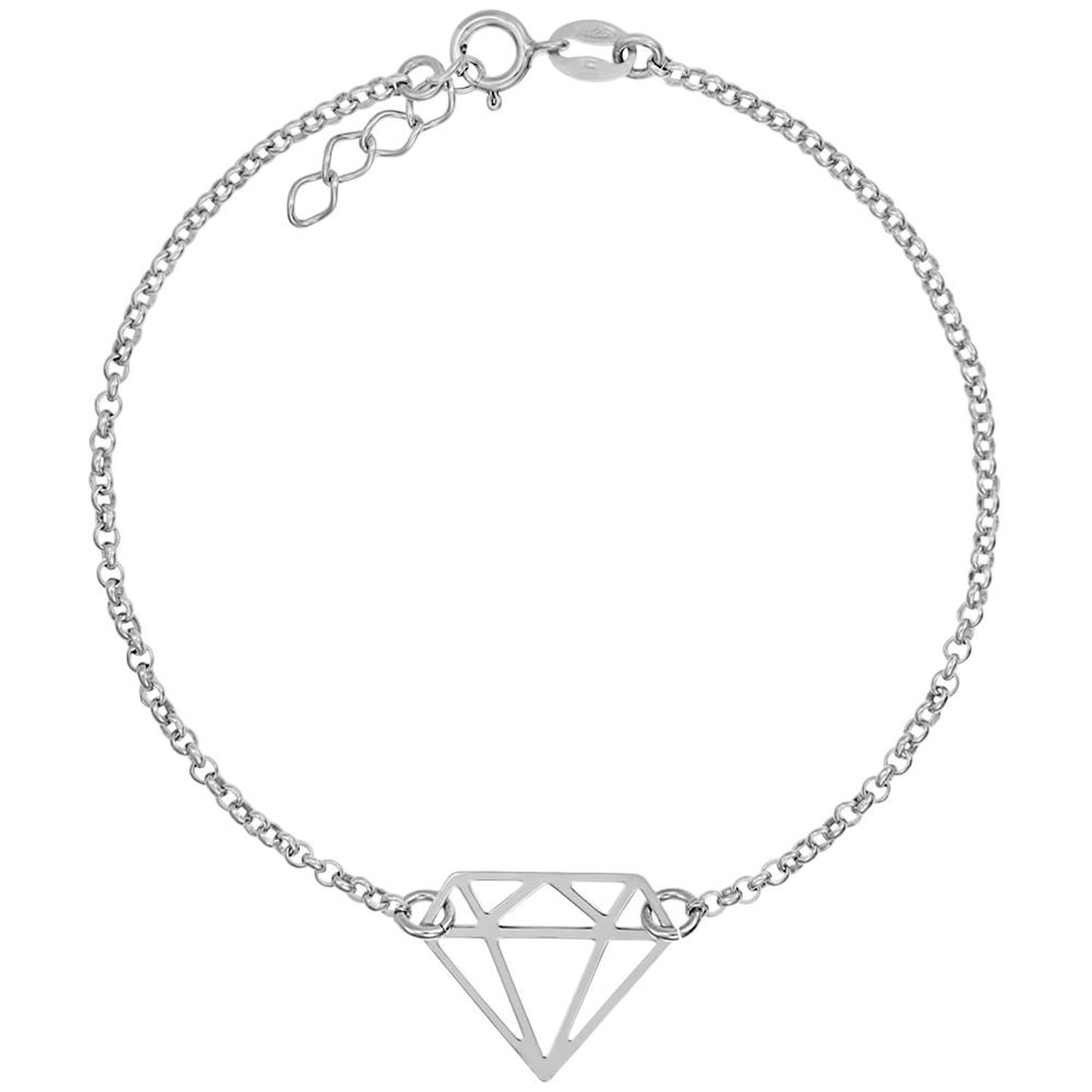 Bratara Pentru Picior Argint 925 Diamond Charm fotografia produsului