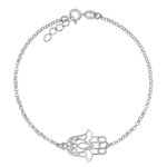 Bratara Argint 925 placat cu rodiu si charm Hamsa fotografia produsului