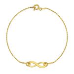 Bratara Aur 585 - 14K cu charm Infinit - 16cm fotografia produsului