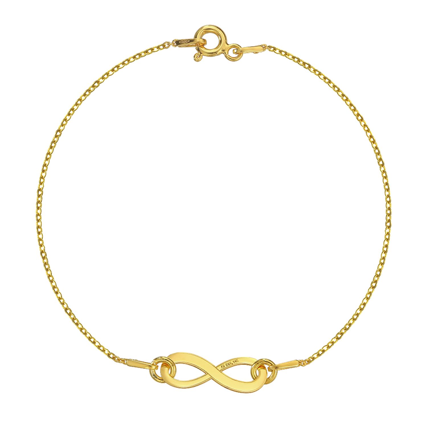 Bratara Aur 585 - 14K cu charm Infinit - 16cm fotografia produsului