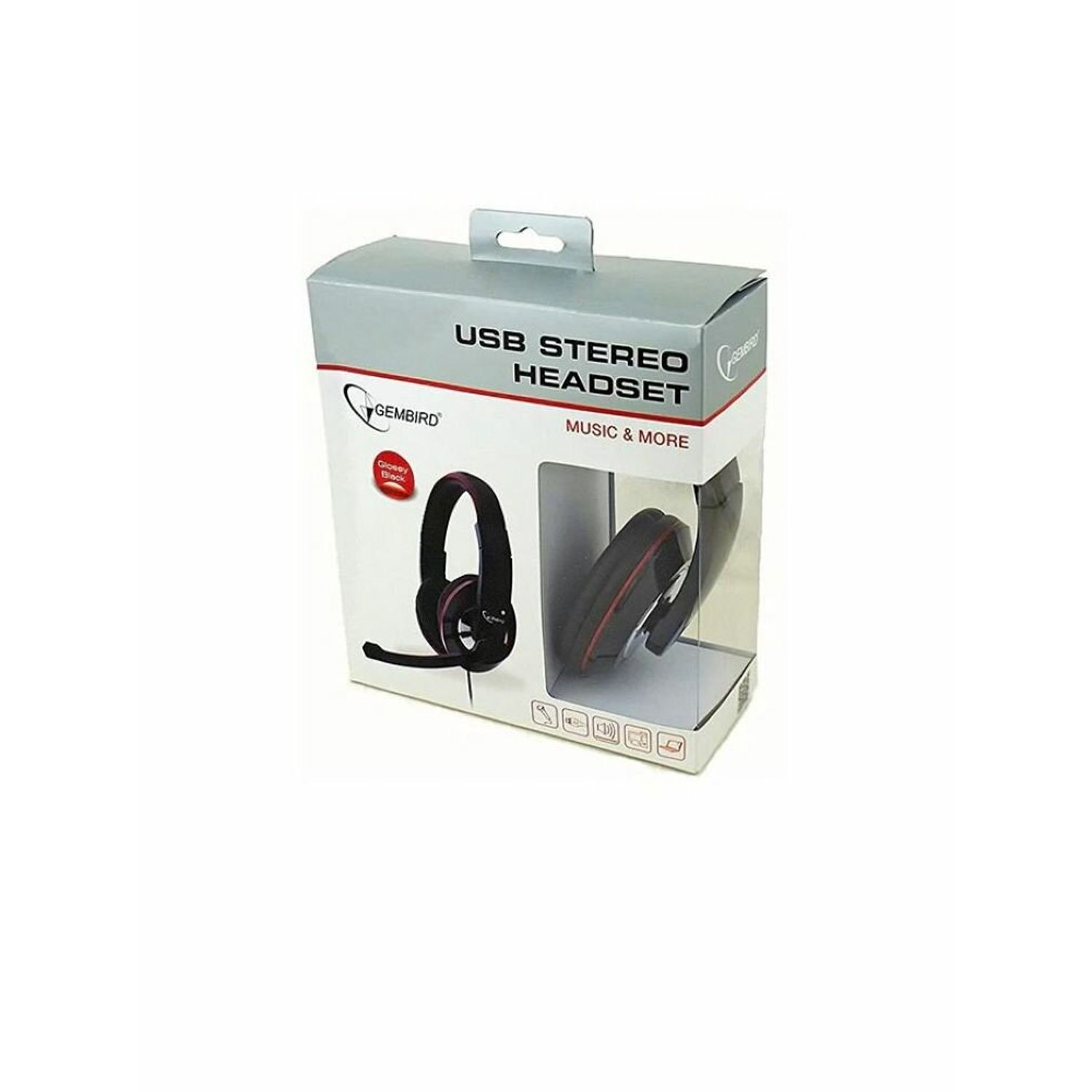 Casti Gembird MHS-001, Jack 3.5 mm, omni-directional, microfon, Negru fotografia produsului View 4 L