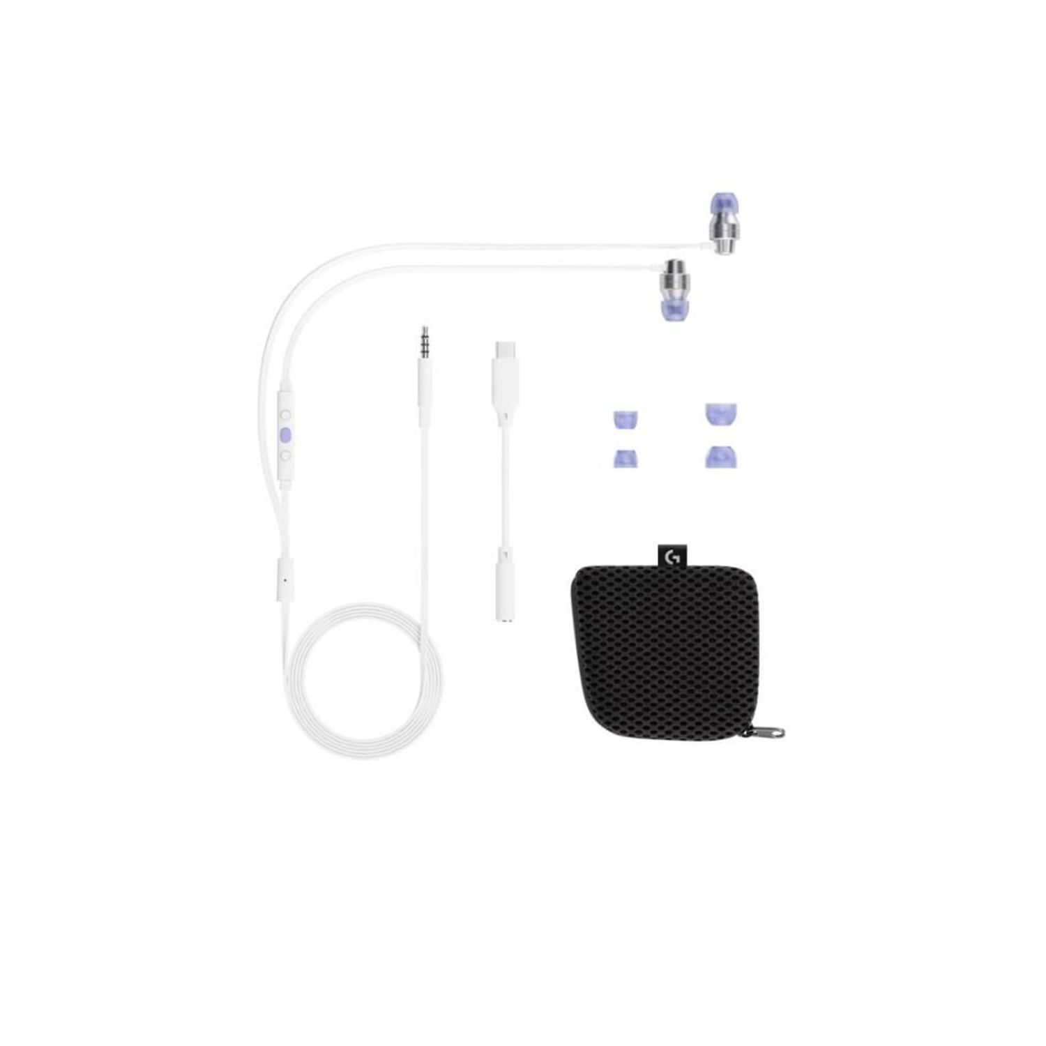 Casti Gaming Logitech G333, Microfon, Jack 3.5 mm, USB-C, Alb fotografia produsului View 5 L