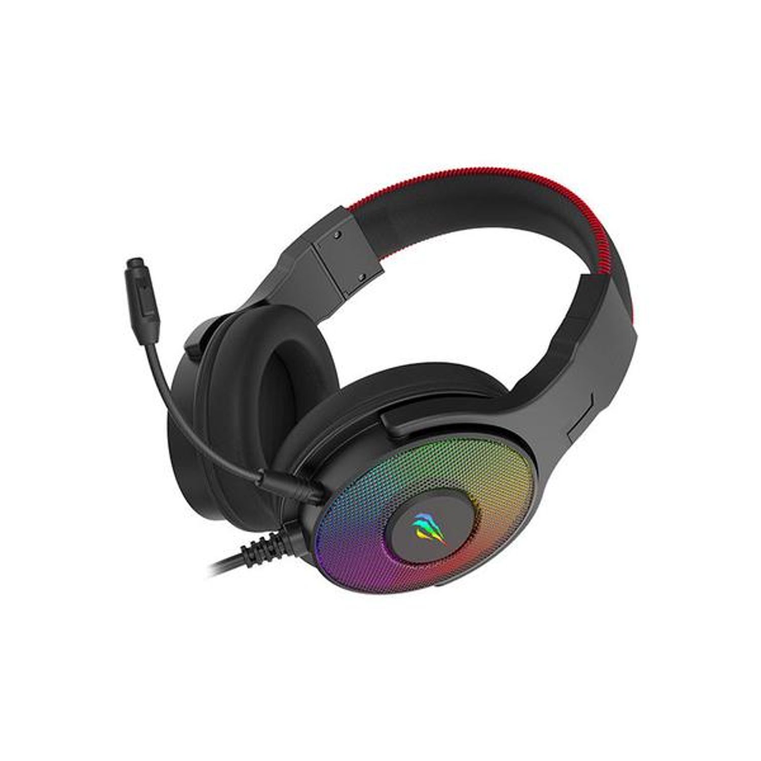 Casti Gaming Havit H2028U, microfon, iluminare RGB, USB (Negru) fotografia produsului View 3 L