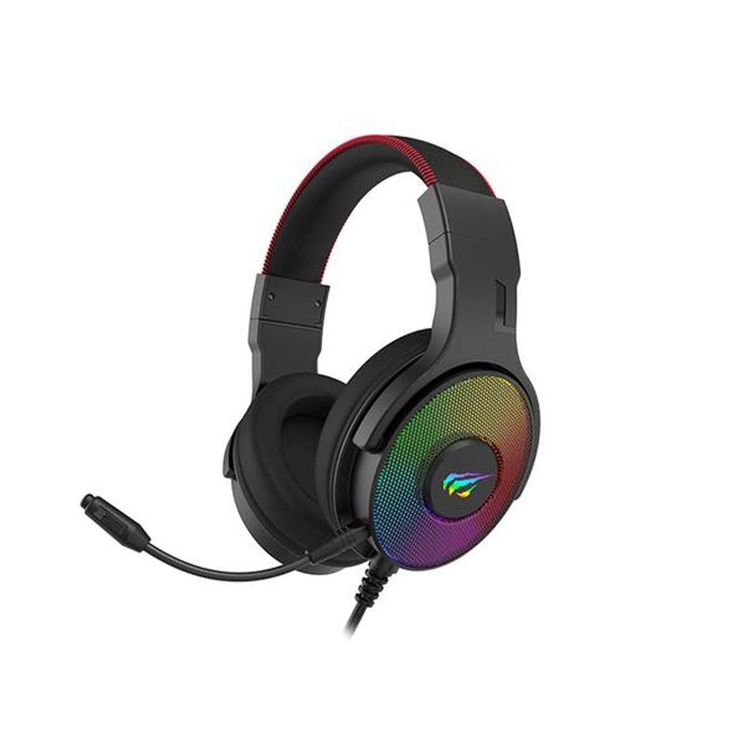 Casti Gaming Havit H2028U, microfon, iluminare RGB, USB (Negru) fotografia produsului