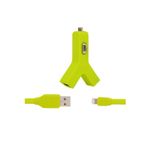 Incarcator Auto Tylt Duo Y-Charge, 2x USB, 2.1 A, cablu Lightning, Verde fotografia produsului