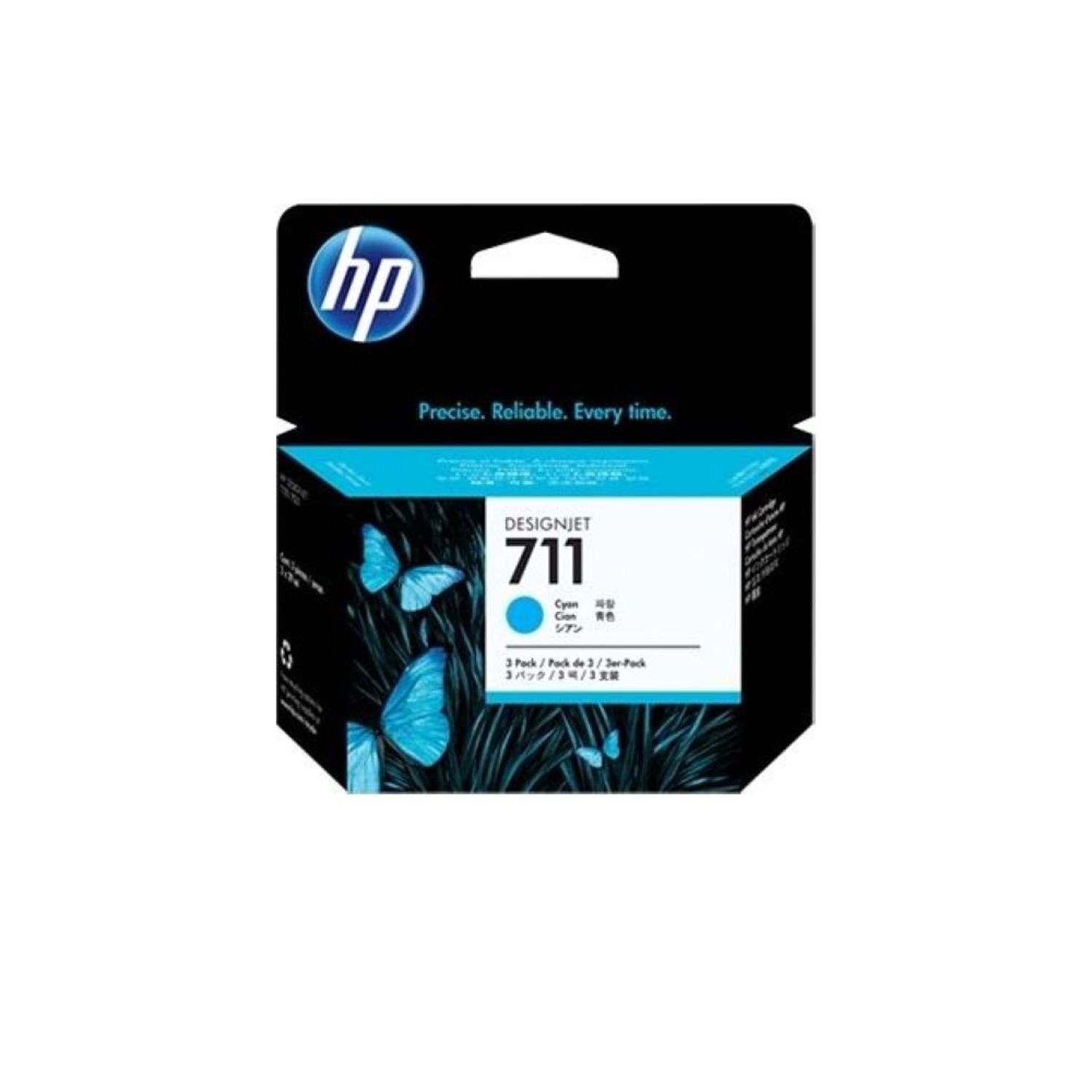 Cartus cerneala HP 711, Tri-Pack, Albastru fotografia produsului