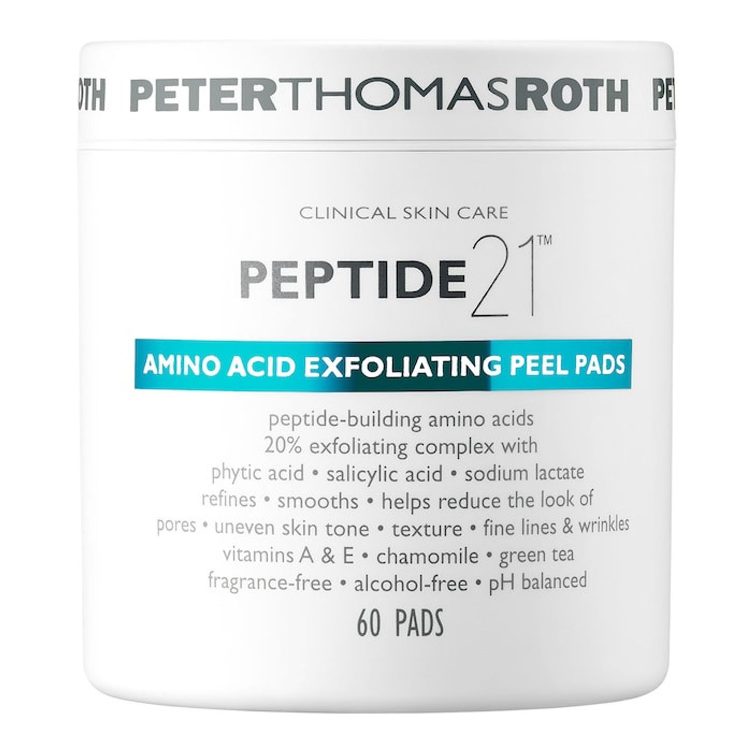 Dischete de fata exfoliante Peter Thomas Roth Peptide 21 Amino Acid Exfoliating Peel Pads 60 buc fotografia produsului