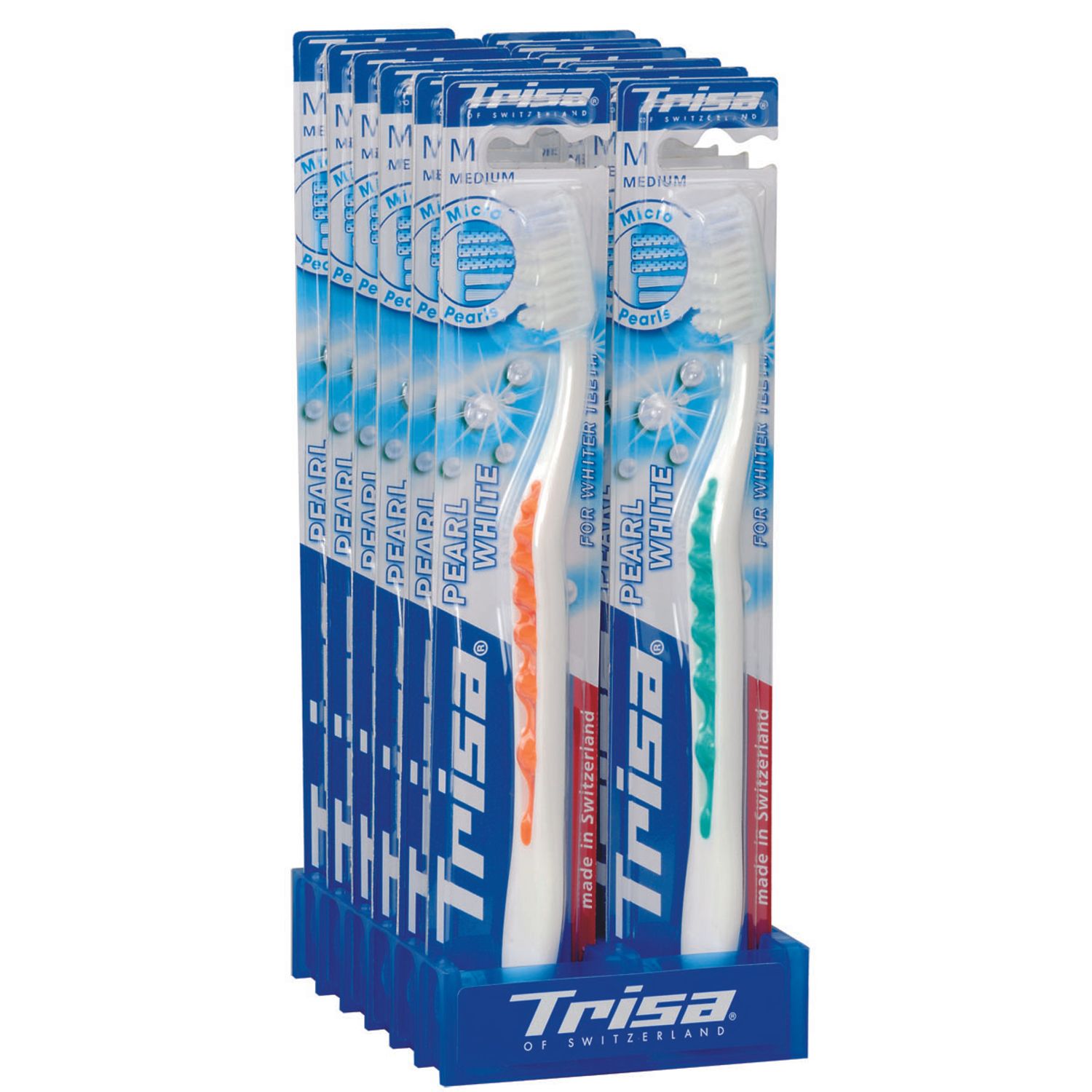 Periuta de dinti Pearl White Medium Trisa fotografia produsului View 2 L