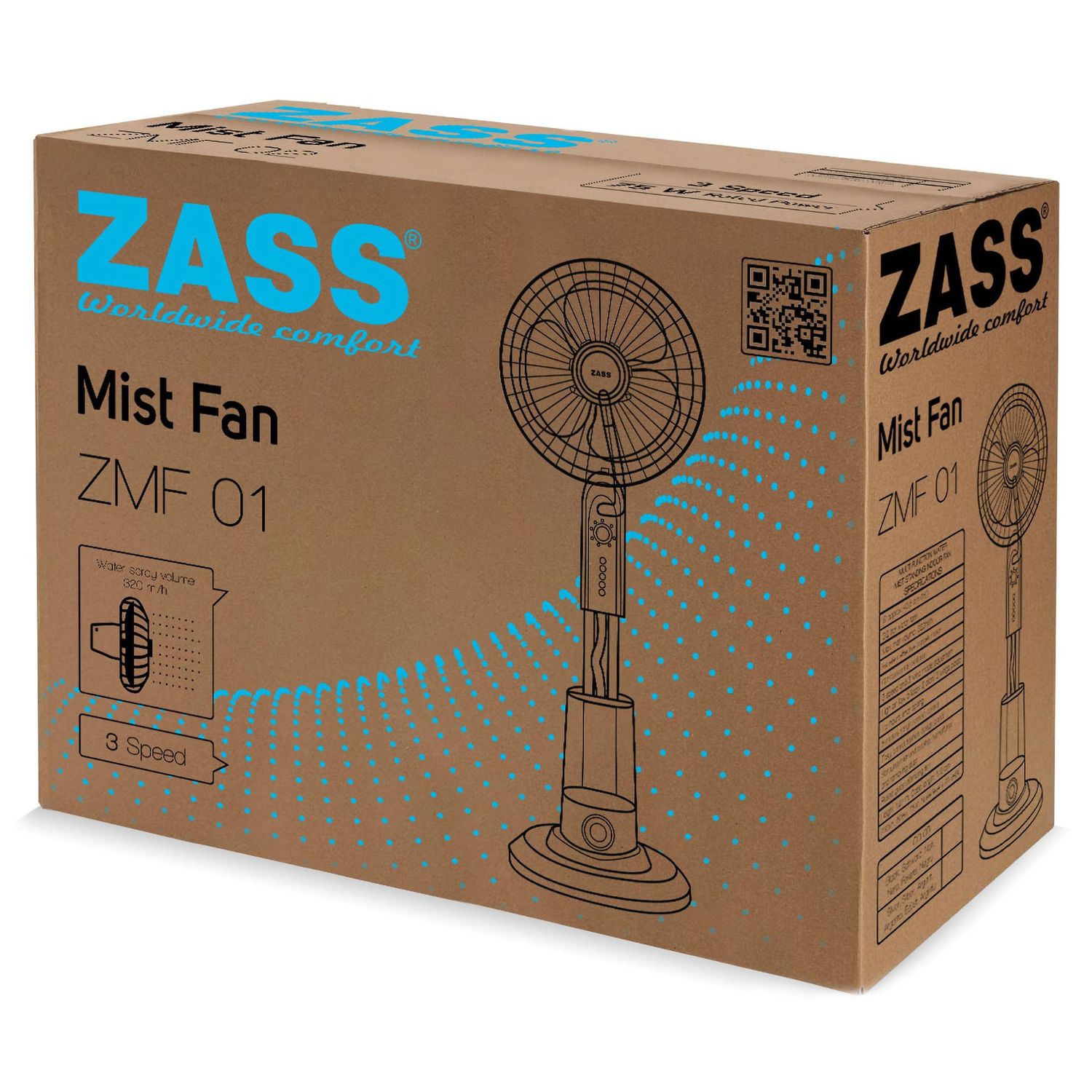 Ventilator cu pulverizare apa Zass ZMF 01 NEGRU fotografia produsului View 3 L