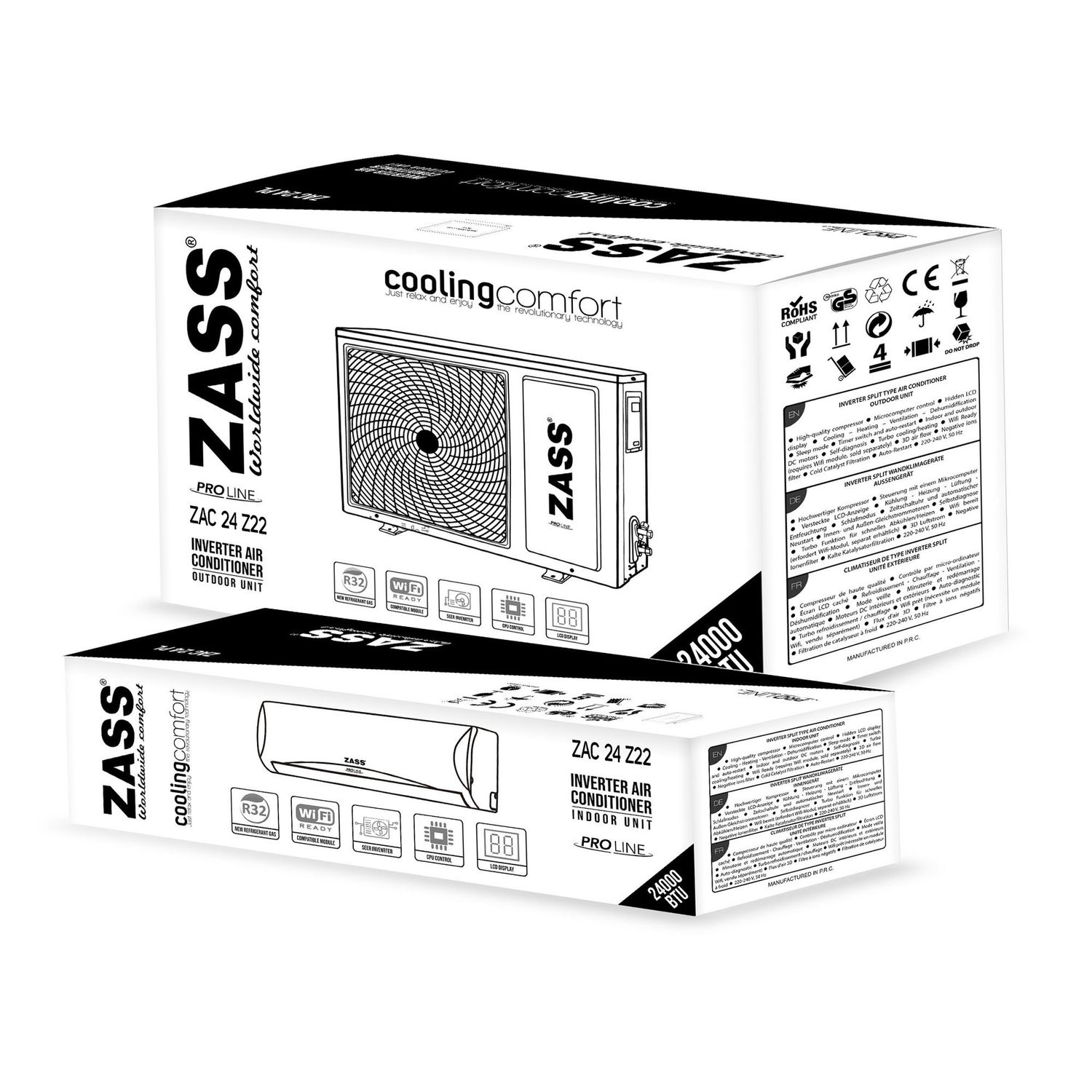 Aparat de Aer Conditionat Zass ZAC 24 Z22 fotografia produsului View 5 L