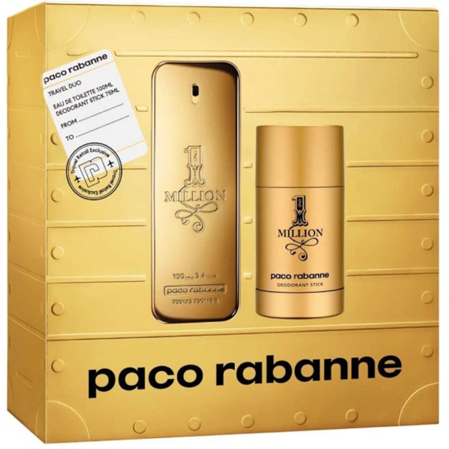Set Cadou Paco Rabanne 1 Million, Bărbați 100 ml Apa de Toaleta + 75 ml Deodorant stick fotografia produsului